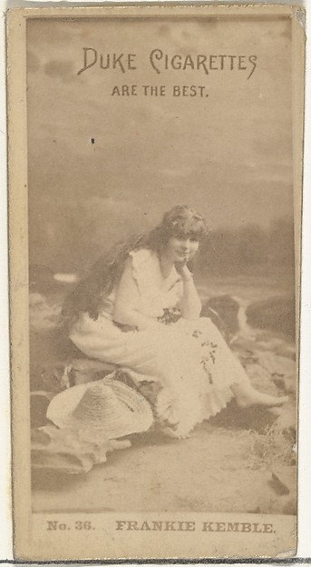 Card Number 36, Frankie Kemble, from the Actors and Actresses series (N145-6) issued by Duke Sons & Co. to promote Duke Cigarettes