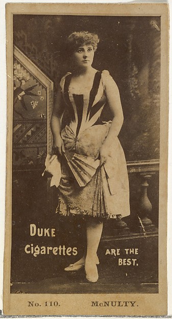 Card Number 110, Jennie McNulty, from the Actors and Actresses series (N145-6) issued by Duke Sons & Co. to promote Duke Cigarettes by W. Duke, Sons & Co., The Metropolitan Museum of Art