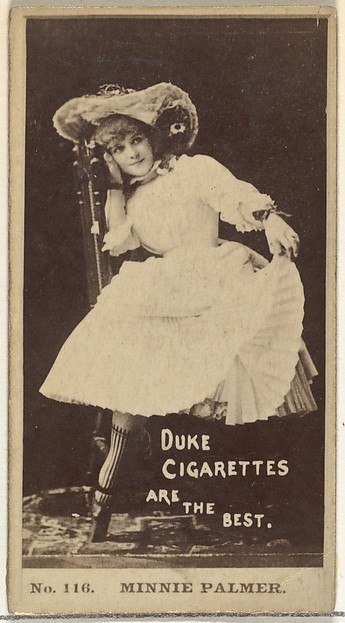 Card Number 116, Minnie Palmer, from the Actors and Actresses series (N145-6) issued by Duke Sons & Co. to promote Duke Cigarettes by W. Duke, Sons & Co., The Metropolitan Museum of Art