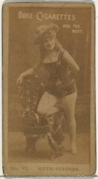 Card Number 83, Ruth Stetson, from the Actors and Actresses series (N145-6) issued by Duke Sons & Co. to promote Duke Cigarettes