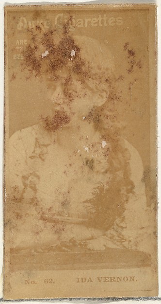 Card Number 62, Ida Vernon, from the Actors and Actresses series (N145-6) issued by Duke Sons & Co. to promote Duke Cigarettes