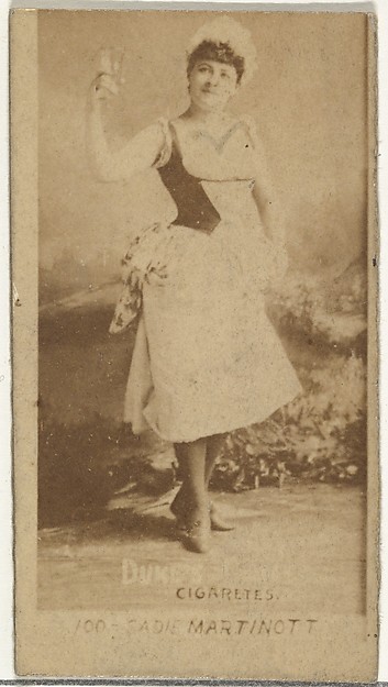 Card Number 100, Sadie Martinot, from the Actors and Actresses series (N145-6) issued by Duke Sons & Co. to promote Duke Cigarettes