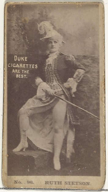 Card Number 96, Ruth Stetson, from the Actors and Actresses series (N145-6) issued by Duke Sons & Co. to promote Duke Cigarettes