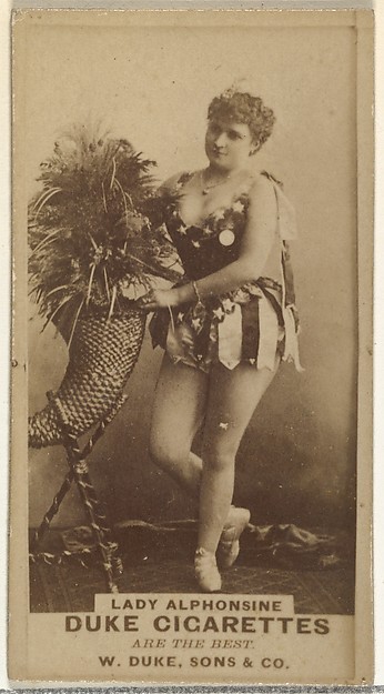Lady Alphonsine, from the Actors and Actresses series (N145-7) issued by Duke Sons & Co. to promote Duke Cigarettes