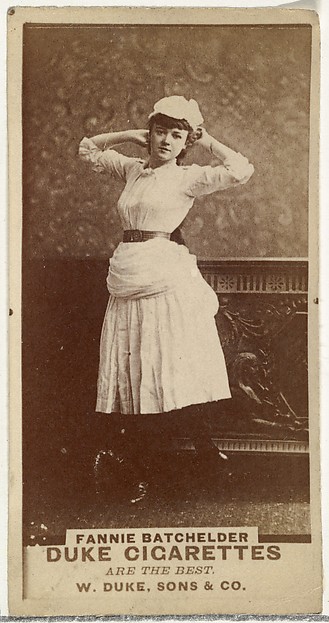 Fannie Batchelder, from the Actors and Actresses series (N145-7) issued by Duke Sons & Co. to promote Duke Cigarettes
