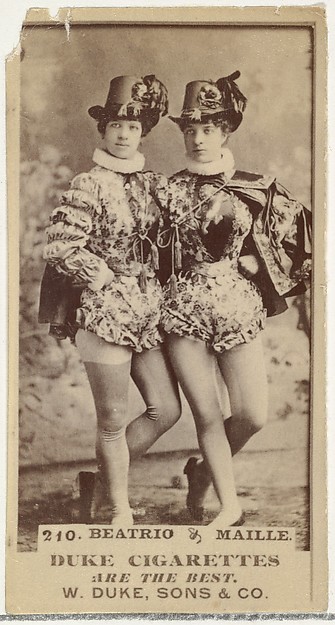 Card Number 210, Beatrice & Maille, from the Actors and Actresses series (N145-7) issued by Duke Sons & Co. to promote Duke Cigarettes