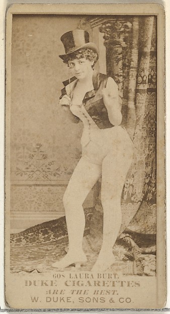 Card Number 608, Laura Burt, from the Actors and Actresses series (N145-7) issued by Duke Sons & Co. to promote Duke Cigarettes
