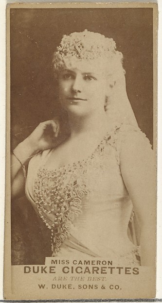Miss Cameron, from the Actors and Actresses series (N145-7) issued by Duke Sons & Co. to promote Duke Cigarettes
