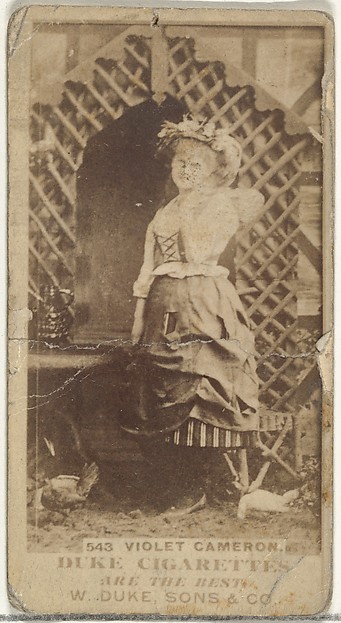 Card Number 543, Violet Cameron, from the Actors and Actresses series (N145-7) issued by Duke Sons & Co. to promote Duke Cigarettes