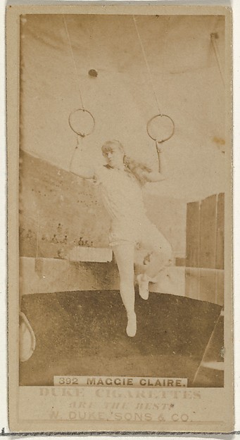 Card Number 392, Maggie Claire, from the Actors and Actresses series (N145-7) issued by Duke Sons & Co. to promote Duke Cigarettes