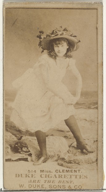 Card Number 514, Miss Clement, from the Actors and Actresses series (N145-7) issued by Duke Sons & Co. to promote Duke Cigarettes