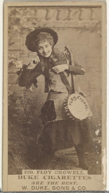 Card Number 220, Floy Crowell, from the Actors and Actresses series (N145-7) issued by Duke Sons & Co. to promote Duke Cigarettes