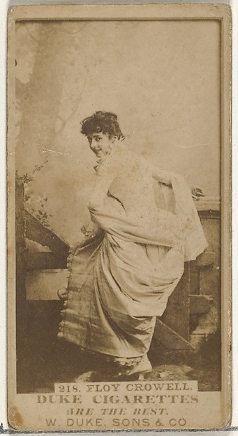 Card Number 218, Floy Crowell, from the Actors and Actresses series (N145-7) issued by Duke Sons & Co. to promote Duke Cigarettes