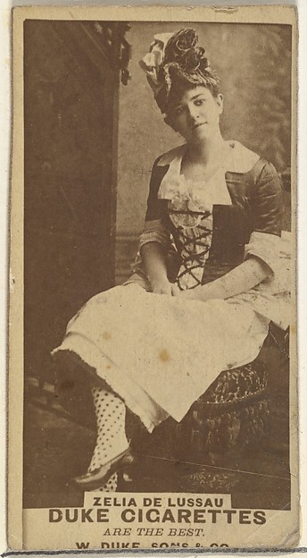 Zelia De Lussau, from the Actors and Actresses series (N145-7) issued by Duke Sons & Co. to promote Duke Cigarettes