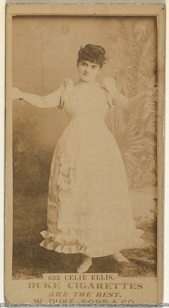Card Number 633, Celie Ellis, from the Actors and Actresses series (N145-7) issued by Duke Sons & Co. to promote Duke Cigarettes