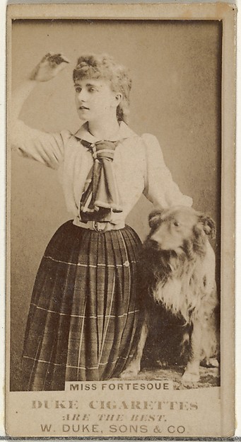 Miss Fortesque, from the Actors and Actresses series (N145-7) issued by Duke Sons & Co. to promote Duke Cigarettes
