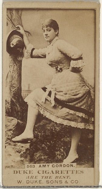 Card Number 563, Amy Gordon, from the Actors and Actresses series (N145-7) issued by Duke Sons & Co. to promote Duke Cigarettes