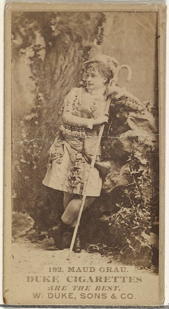 Card Number 192, Maud Grau, from the Actors and Actresses series (N145-7) issued by Duke Sons & Co. to promote Duke Cigarettes