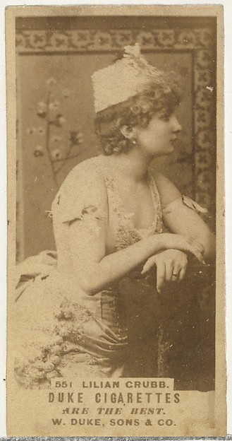 Card Number 551, Lillian Grubb, from the Actors and Actresses series (N145-7) issued by Duke Sons & Co. to promote Duke Cigarettes