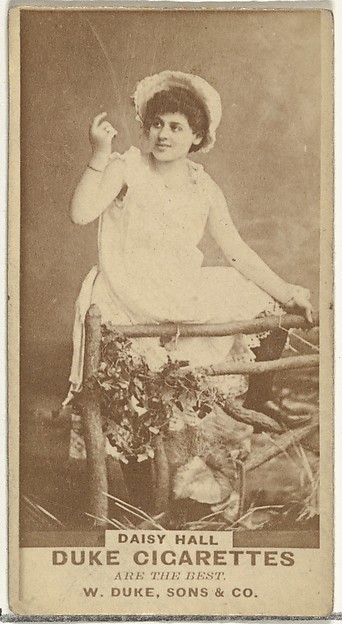 Daisy Hall, from the Actors and Actresses series (N145-7) issued by Duke Sons & Co. to promote Duke Cigarettes