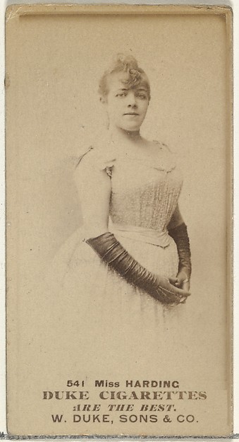Card Number 541, Miss Harding, from the Actors and Actresses series (N145-7) issued by Duke Sons & Co. to promote Duke Cigarettes