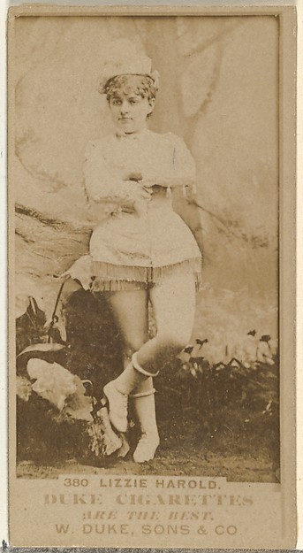 Card Number 380, Lizzie Harold, from the Actors and Actresses series (N145-7) issued by Duke Sons & Co. to promote Duke Cigarettes