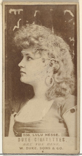 Card Number 538, Lulu Hesse, from the Actors and Actresses series (N145-7) issued by Duke Sons & Co. to promote Duke Cigarettes