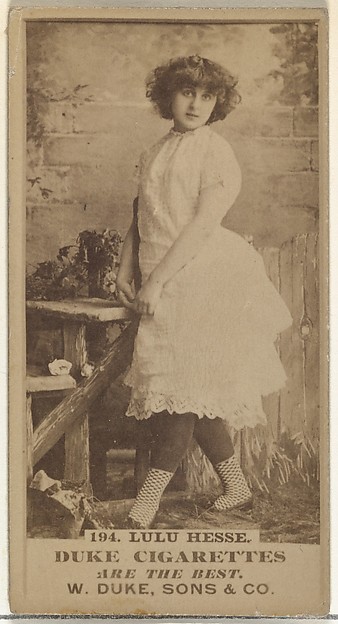 Card Number 194, Lulu Hesse, from the Actors and Actresses series (N145-7) issued by Duke Sons & Co. to promote Duke Cigarettes