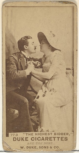 Card Number 773, "The Highest Bidder," from the Actors and Actresses series (N145-7) issued by Duke Sons & Co. to promote Duke Cigarettes