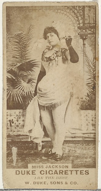 Miss Jackson, from the Actors and Actresses series (N145-7) issued by Duke Sons & Co. to promote Duke Cigarettes