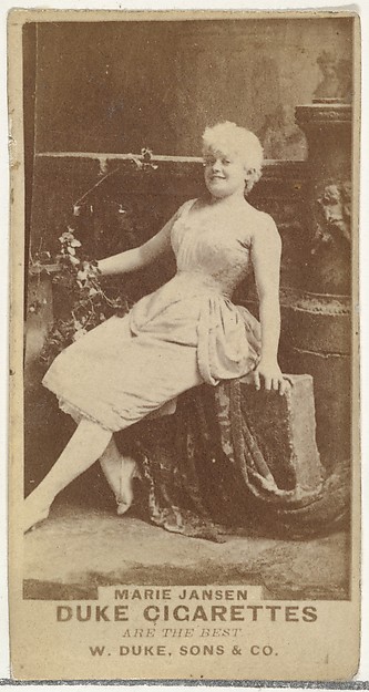 Marie Jansen, from the Actors and Actresses series (N145-7) issued by Duke Sons & Co. to promote Duke Cigarettes