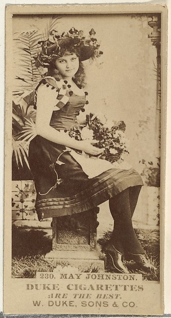 Card Number 230, May Johnston, from the Actors and Actresses series (N145-7) issued by Duke Sons & Co. to promote Duke Cigarettes