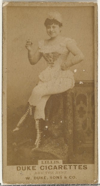 Miss Lillis, from the Actors and Actresses series (N145-7) issued by Duke Sons & Co. to promote Duke Cigarettes