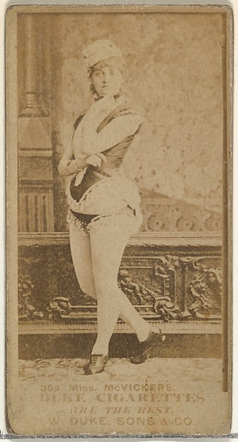 Card Number 354, Miss McVickers, from the Actors and Actresses series (N145-7) issued by Duke Sons & Co. to promote Duke Cigarettes