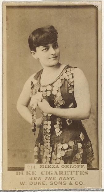 Card Number 214, Mirza Orloff, from the Actors and Actresses series (N145-7) issued by Duke Sons & Co. to promote Duke Cigarettes by W. Duke, Sons & Co., The Metropolitan Museum of Art