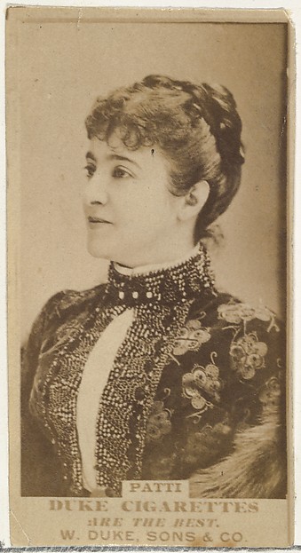 Miss Patti, from the Actors and Actresses series (N145-7) issued by Duke Sons & Co. to promote Duke Cigarettes