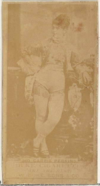 Card Number 360, Carrie Perkins, from the Actors and Actresses series (N145-7) issued by Duke Sons & Co. to promote Duke Cigarettes