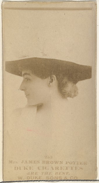 Card Number 253, Mrs. James Brown Potter, from the Actors and Actresses series (N145-7) issued by Duke Sons & Co. to promote Duke Cigarettes