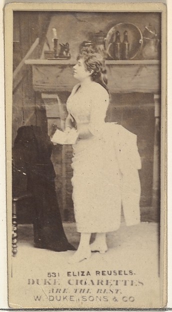Card Number 531, Eliza Reusels, from the Actors and Actresses series (N145-7) issued by Duke Sons & Co. to promote Duke Cigarettes