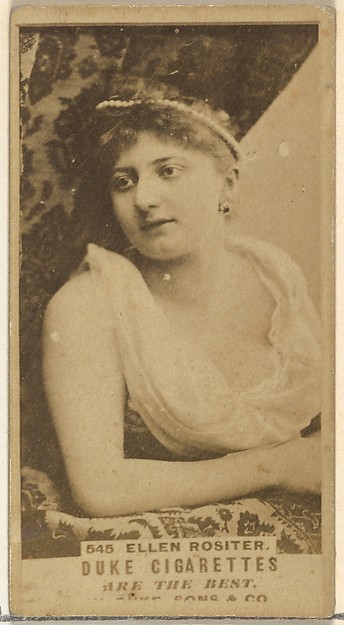 Card Number 545, Ellen Rositer, from the Actors and Actresses series (N145-7) issued by Duke Sons & Co. to promote Duke Cigarettes