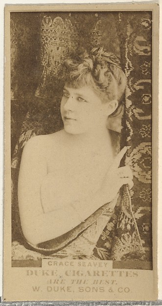 Grace Seavey, from the Actors and Actresses series (N145-7) issued by Duke Sons & Co. to promote Duke Cigarettes