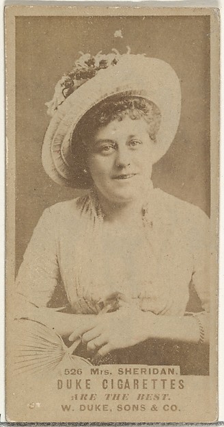 Card Number 526, Mrs. Sheridan, from the Actors and Actresses series (N145-7) issued by Duke Sons & Co. to promote Duke Cigarettes