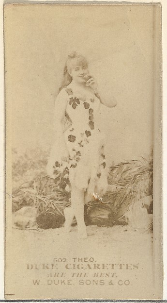 Card Number 502, Theo, from the Actors and Actresses series (N145-7) issued by Duke Sons & Co. to promote Duke Cigarettes