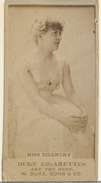 Miss Tillbury, from the Actors and Actresses series (N145-7) issued by Duke Sons & Co. to promote Duke Cigarettes