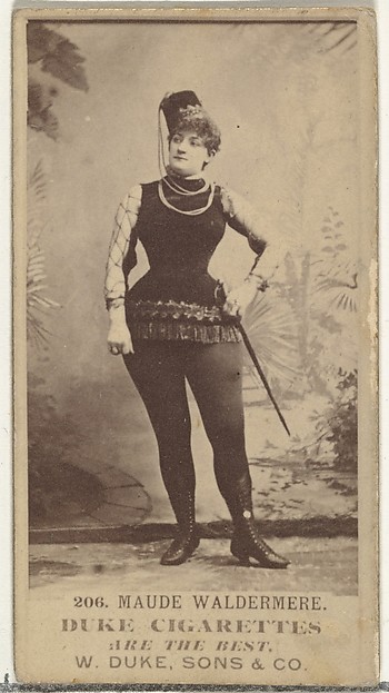 Card Number 206, Maude Waldermere, from the Actors and Actresses series (N145-7) issued by Duke Sons & Co. to promote Duke Cigarettes