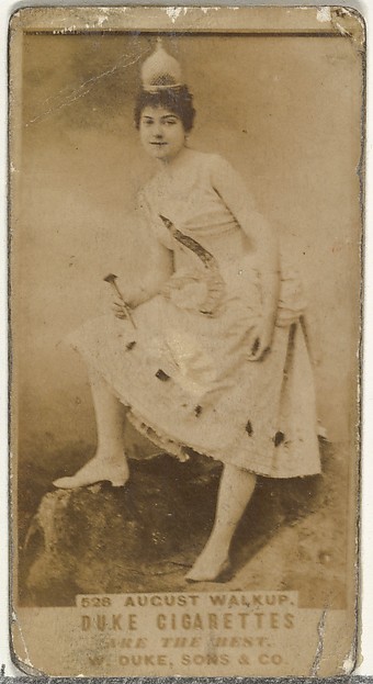 Card Number 528, August Walkup, from the Actors and Actresses series (N145-7) issued by Duke Sons & Co. to promote Duke Cigarettes