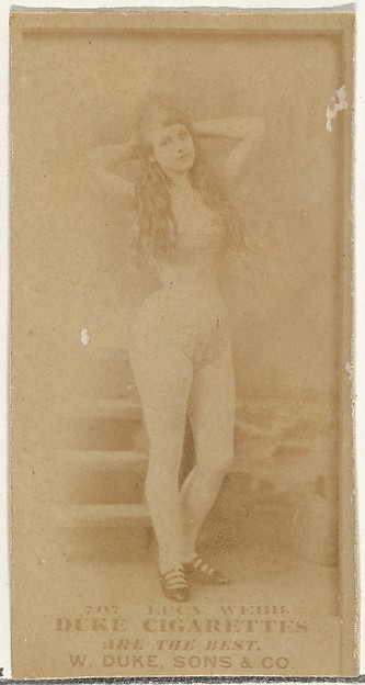 Card Number 707, Lucy Webb, from the Actors and Actresses series (N145-7) issued by Duke Sons & Co. to promote Duke Cigarettes