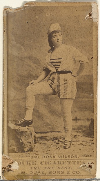 Card Number 348, Rosa Wilson, from the Actors and Actresses series (N145-7) issued by Duke Sons & Co. to promote Duke Cigarettes