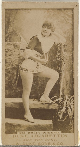 Card Number 328, Polly Winner, from the Actors and Actresses series (N145-7) issued by Duke Sons & Co. to promote Duke Cigarettes