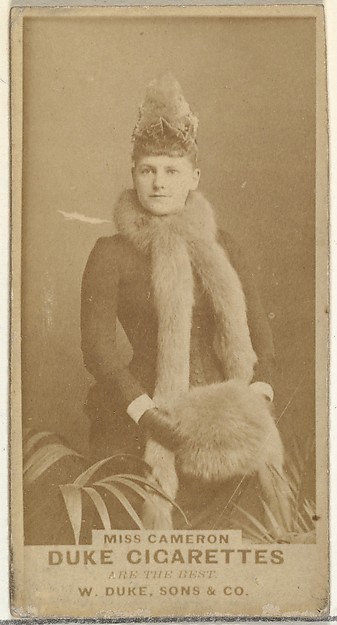 Miss Cameron, from the Actors and Actresses series (N145-7) issued by Duke Sons & Co. to promote Duke Cigarettes
